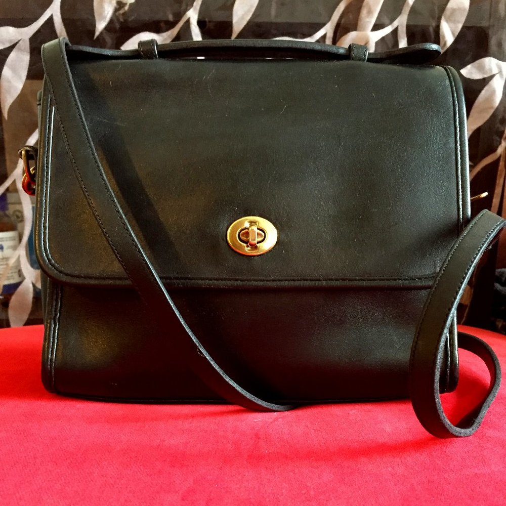 Vintage 1980's Coach Court Bag, United States